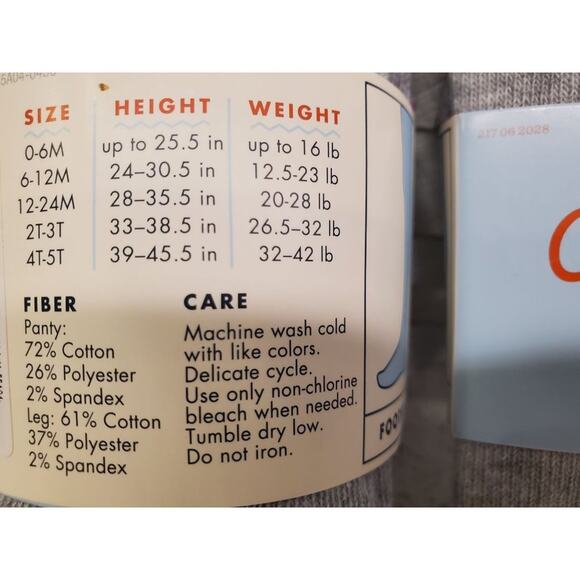 Baby Girls Tights 2 pack 6 to 12 Months Cat and Jack Polka Dots - Picture 5 of 7